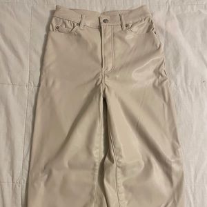 Straight Leather Pants